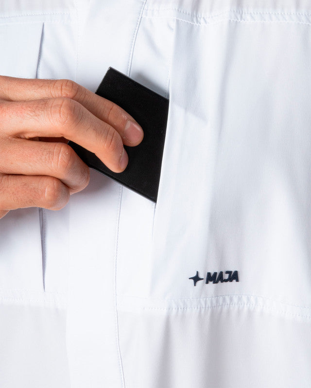 Pacífica Shirt, White, detail, Relaxed fit, Polyester, with 4-way stretch fabric, ideal for office