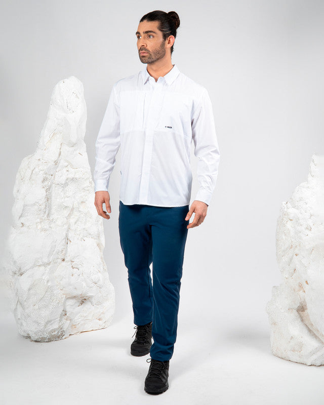 Pacífica Shirt, White, detail, Relaxed fit, Polyester, with 4-way stretch fabric, ideal for office