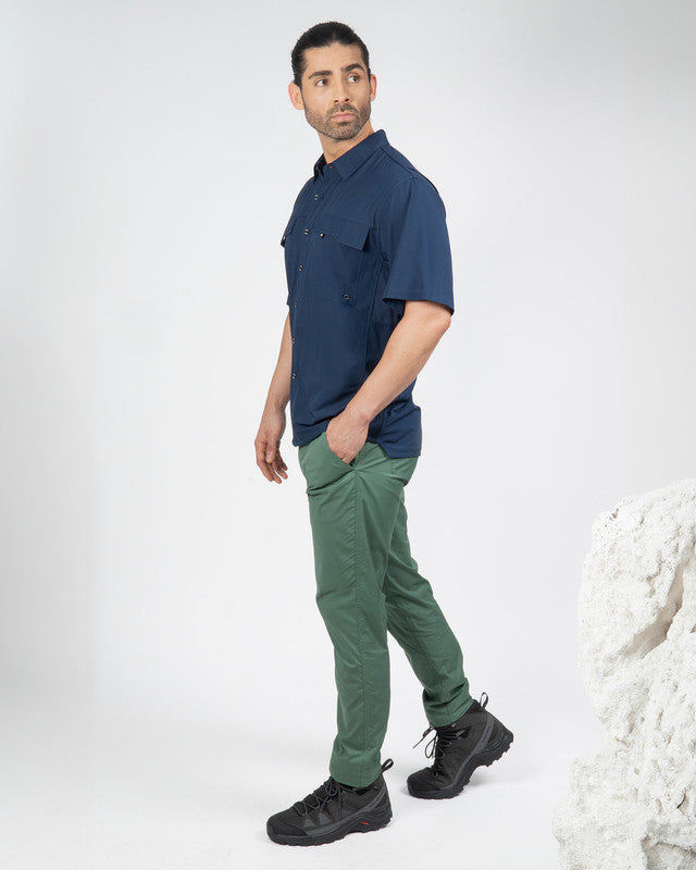 MAJA® Outdoor Team Shirt, Navy Blue, detail, Relaxed fit, Polyester, with ripstop, ideal for office