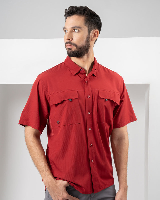 MAJA® Outdoor Team Shirt, Tinto, front view, Relaxed fit, Polyester, with ripstop, ideal for office