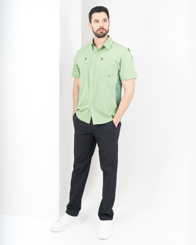 Bahía Outdoor Shirt, Verde pálido, detail, Relaxed fit, Polyester, ideal for office