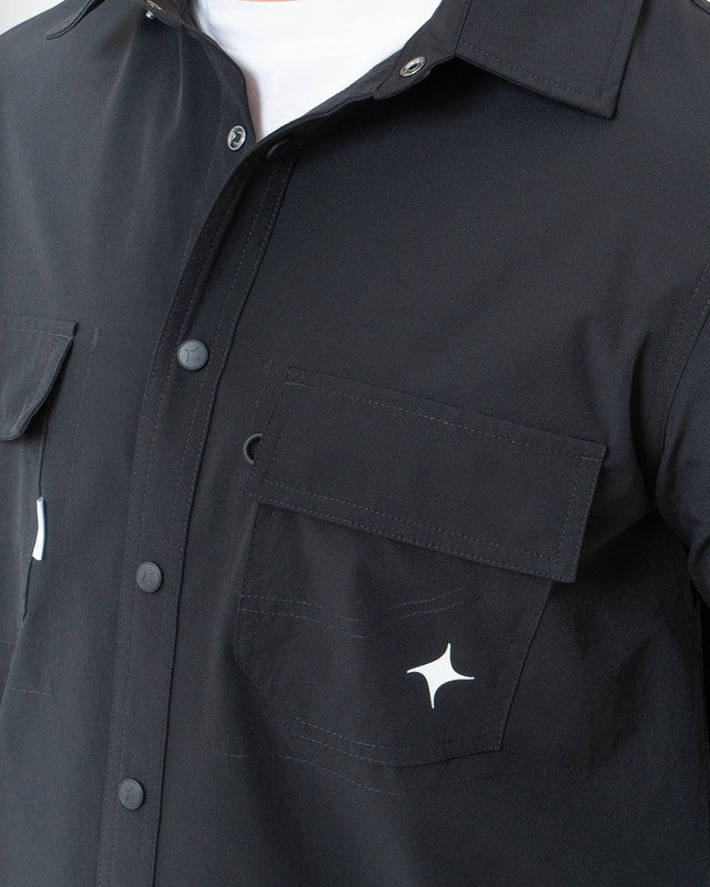 Tropa Overshirt, Black, detail, Regular fit, Polyamide, with water-repellent, ideal for office