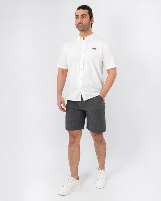 MAJA® Oxford Shirt, White, detail, Slim fit, Polyester, with 4-way stretch fabric, ideal for office