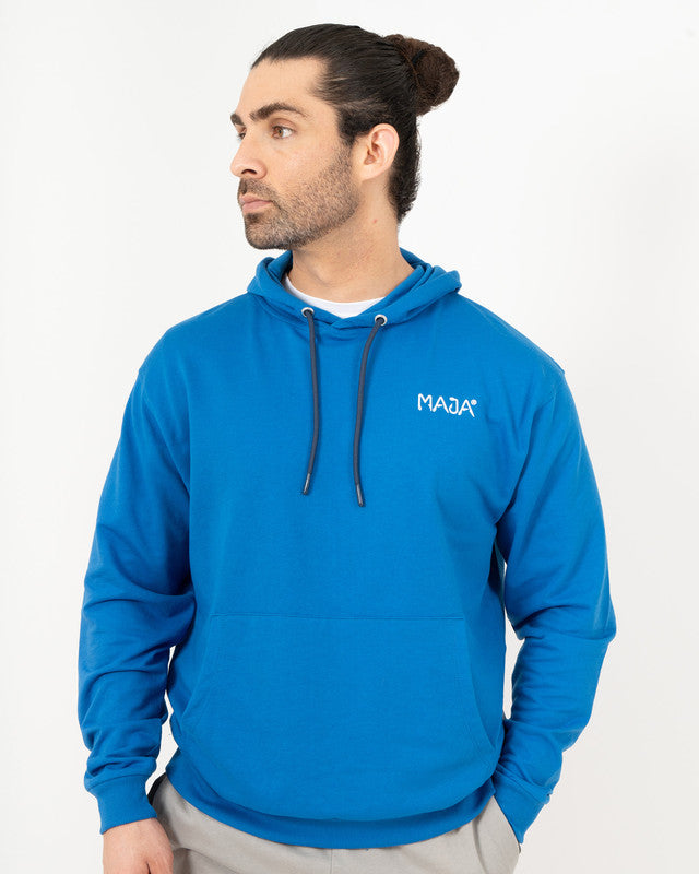 MAJA® Hook Hoodie, Royal Blue, front view, Relaxed fit, Polyester, great for cold weather