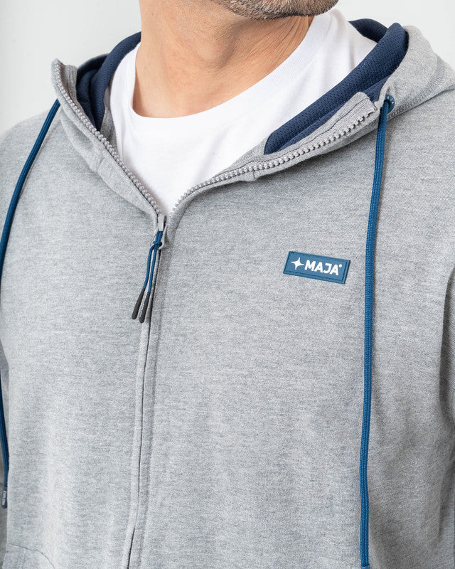 MAJA® Boreal Hoodie, Gray, side view, Slim fit, Polyester, with breathable, great for cold weather