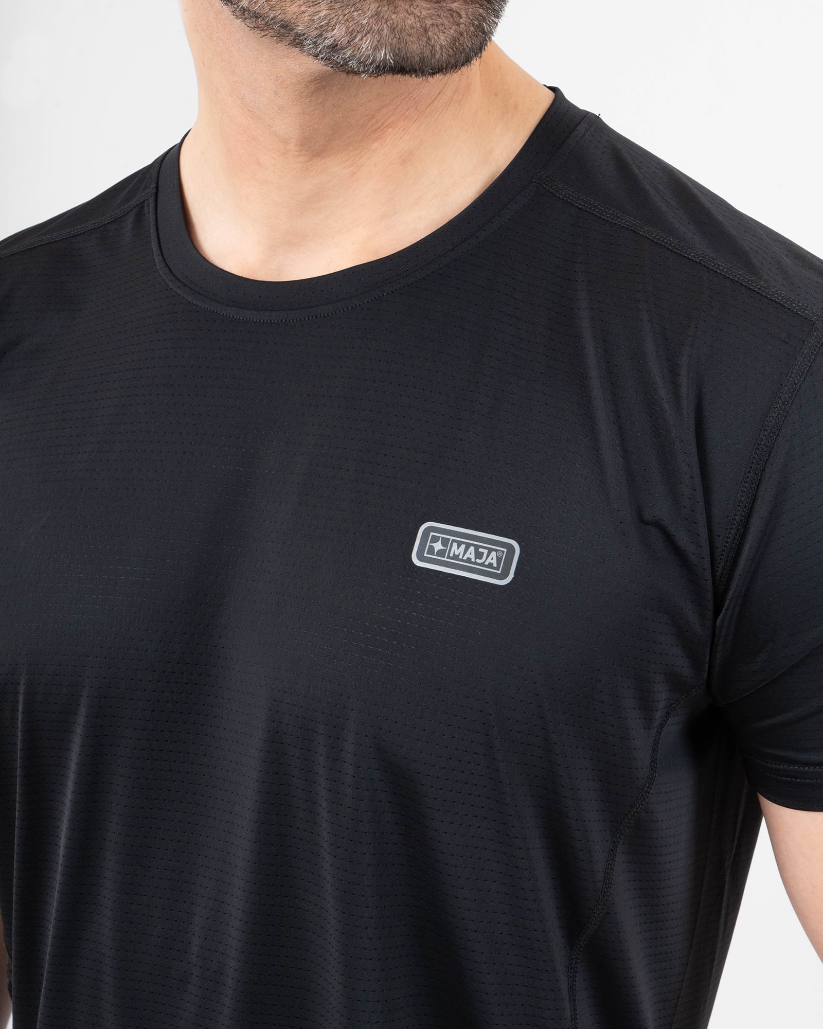 MAJA® Active Tee, Black, side view, Relaxed fit, Polyamide, versatile use