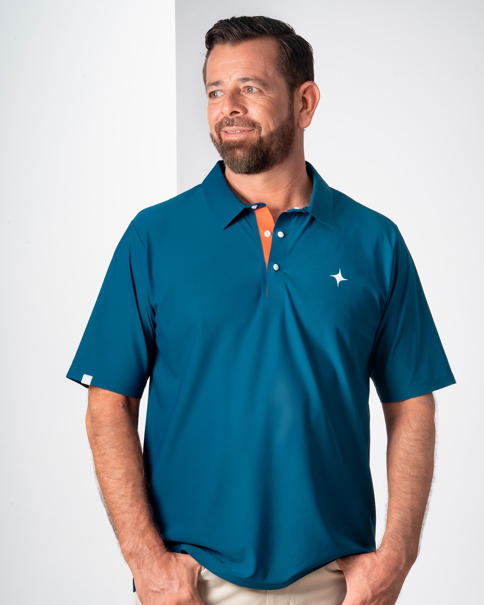 Horizonte Seam-Taped Polo, Navy Blue, front view, Regular fit, Polyester, versatile use