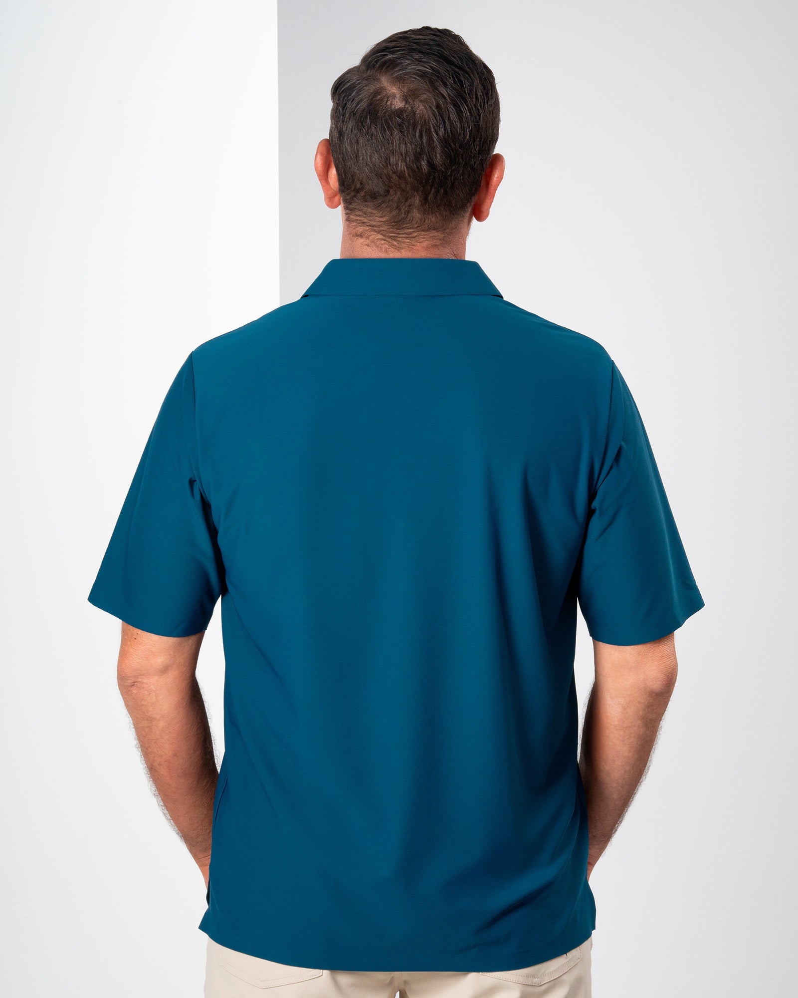 Horizonte Seam-Taped Polo, Navy Blue, back view, Regular fit, Polyester, versatile use