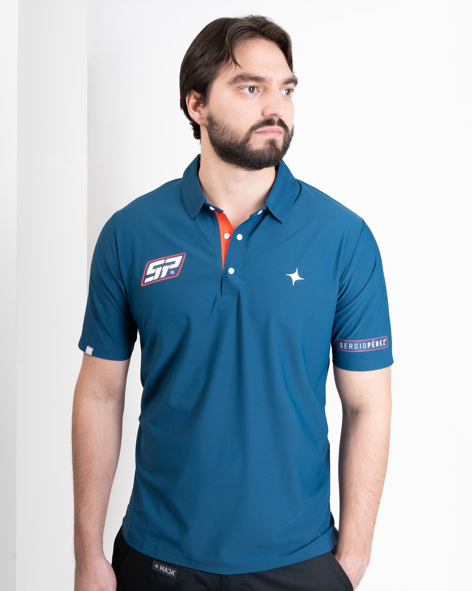 MAJA® Pits SP Polo, Navy Blue, front view, Regular fit, Polyester, versatile use