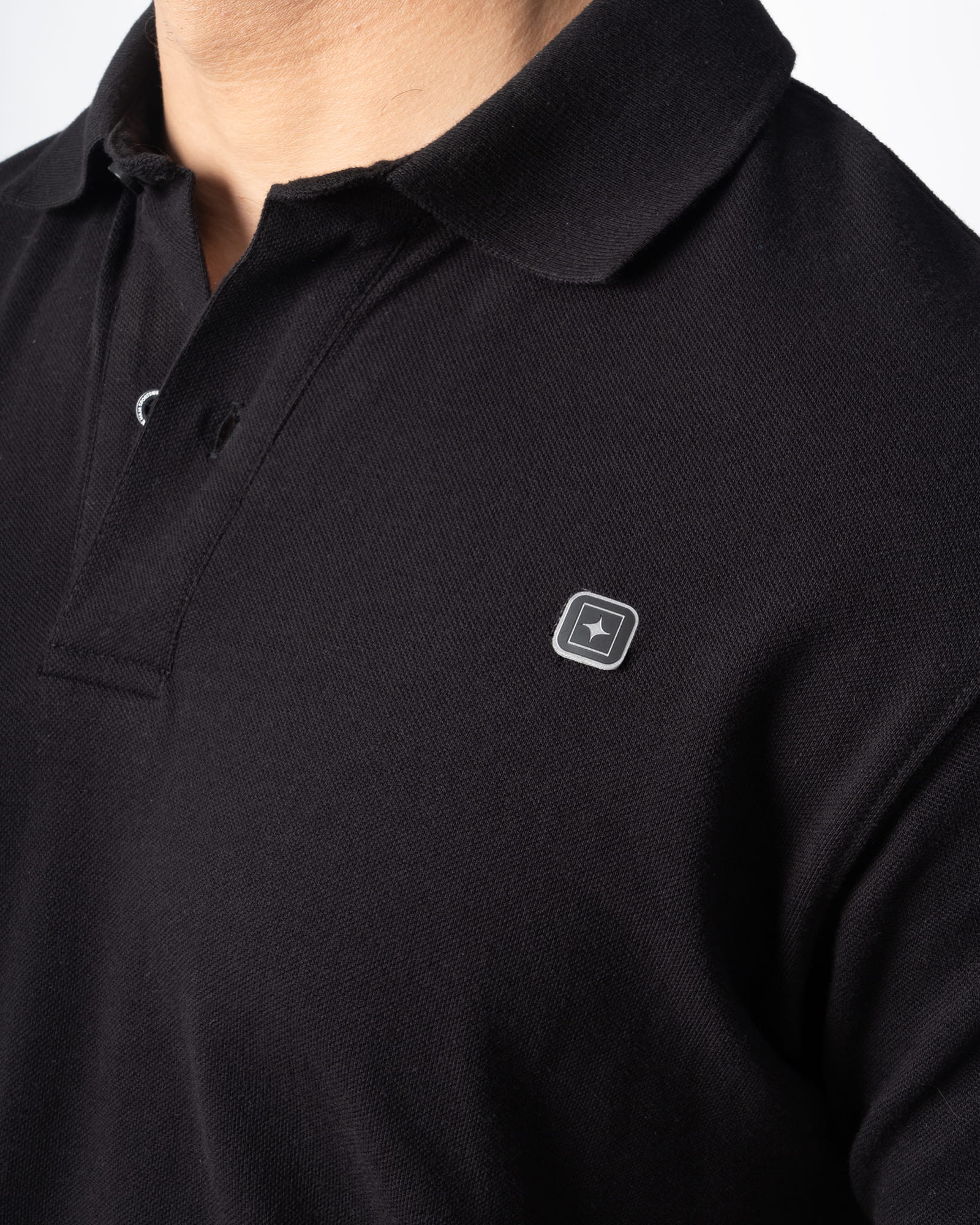 Piqué Polo, Black, side view, Regular fit, Cotton, with 4-way stretch fabric, versatile use