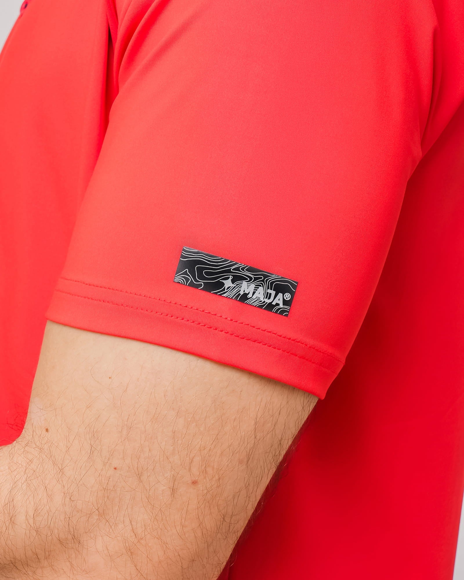 MAJA® Ocaso Polo Shirt, Red, side view, Regular fit, Polyester, with 4-way stretch fabric, versatile use