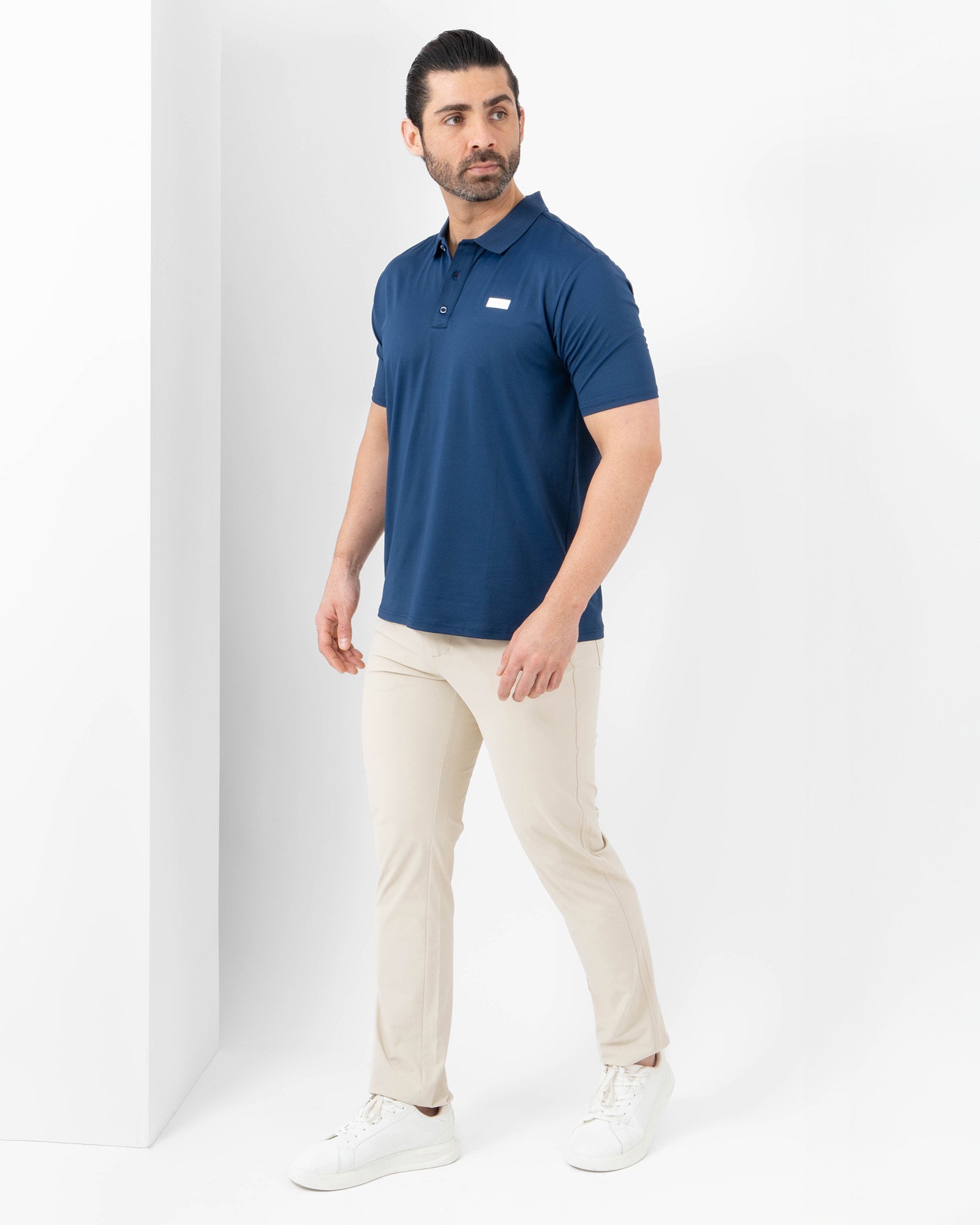 MAJA® Polo, Navy Blue, detail, Regular fit, Polyester, with UPF 50, versatile use