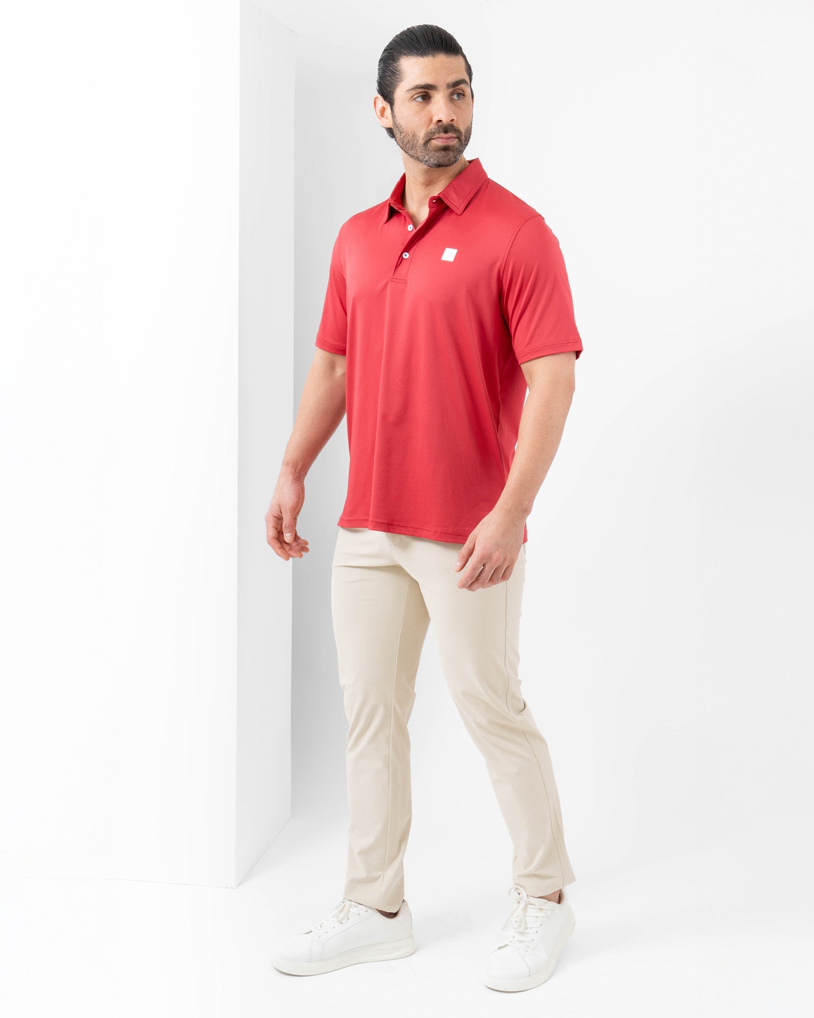 Naval Polo, Red, detail, Regular fit, Polyester, with 4-way stretch fabric, versatile use