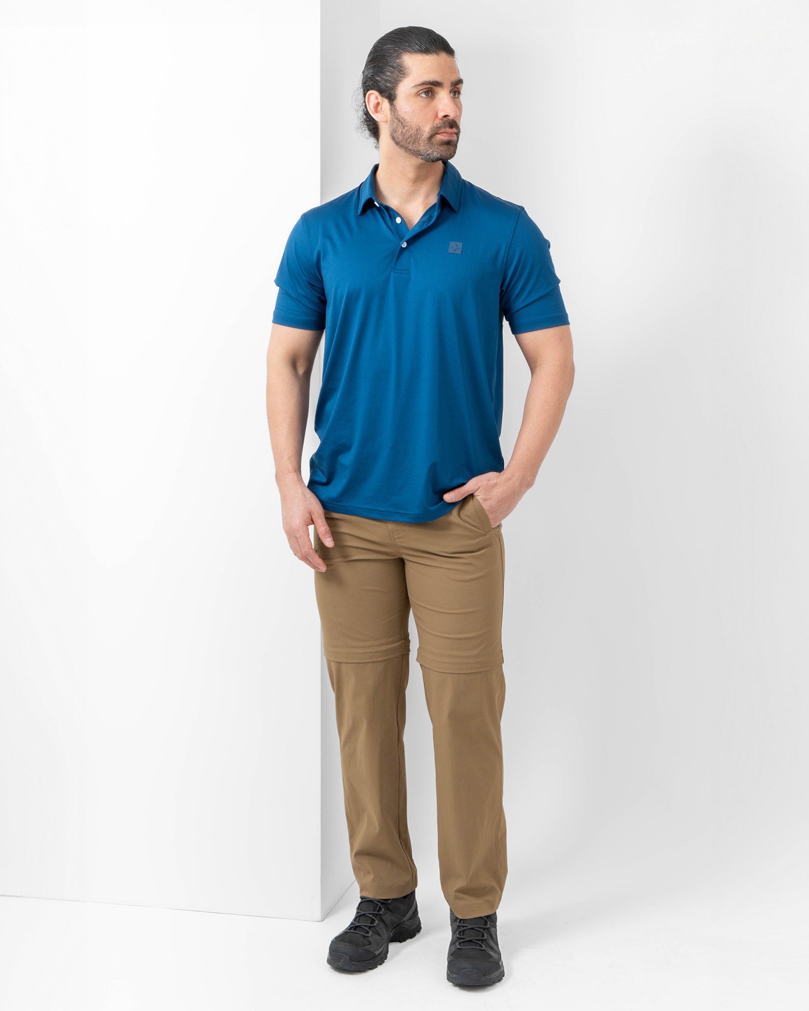 Naval Polo, Navy Blue, detail, Regular fit, Polyester, with 4-way stretch fabric, versatile use