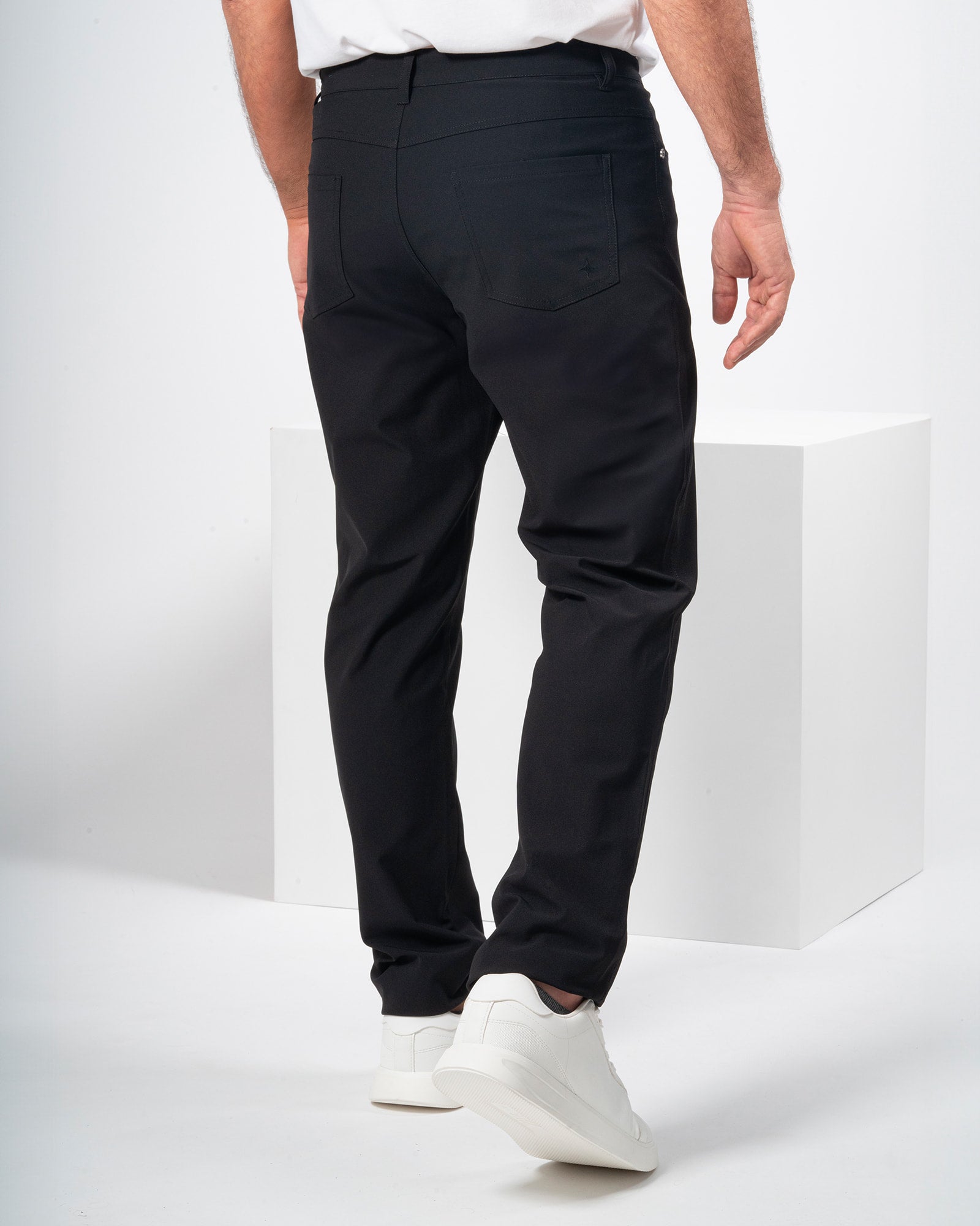 Origen® Pants, Black, back view, Regular fit, Polyester, with 4-way stretch fabric, versatile use