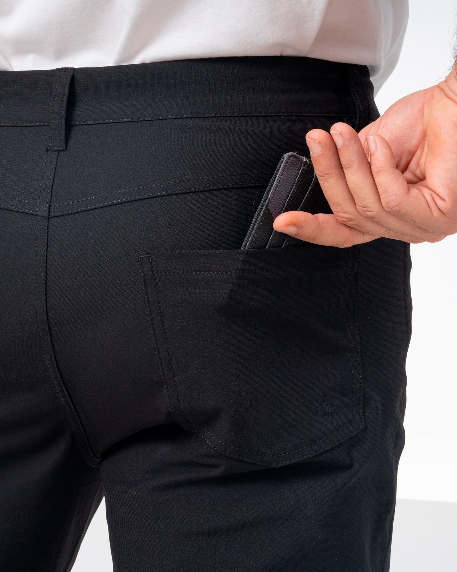 Origen® Pants, Black, detail, Regular fit, Polyester, with 4-way stretch fabric, versatile use