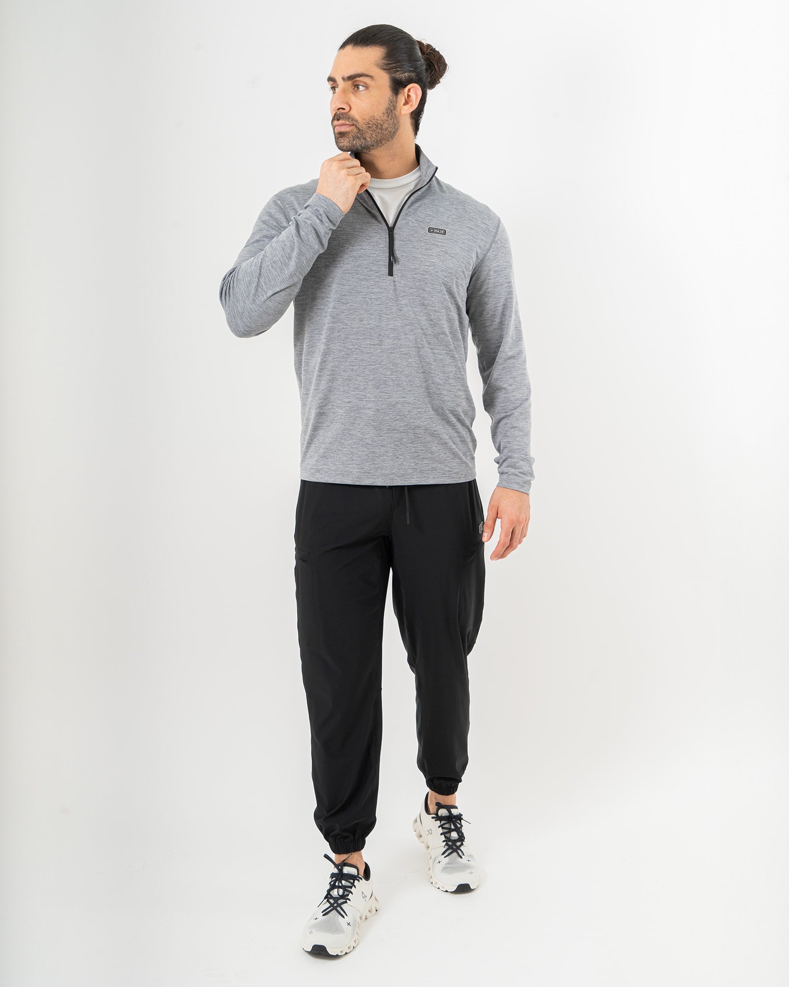 Andrews Pullover, Gray Jaspe, detail, Regular fit, Polyester, with 4-way stretch fabric, great for cold weather
