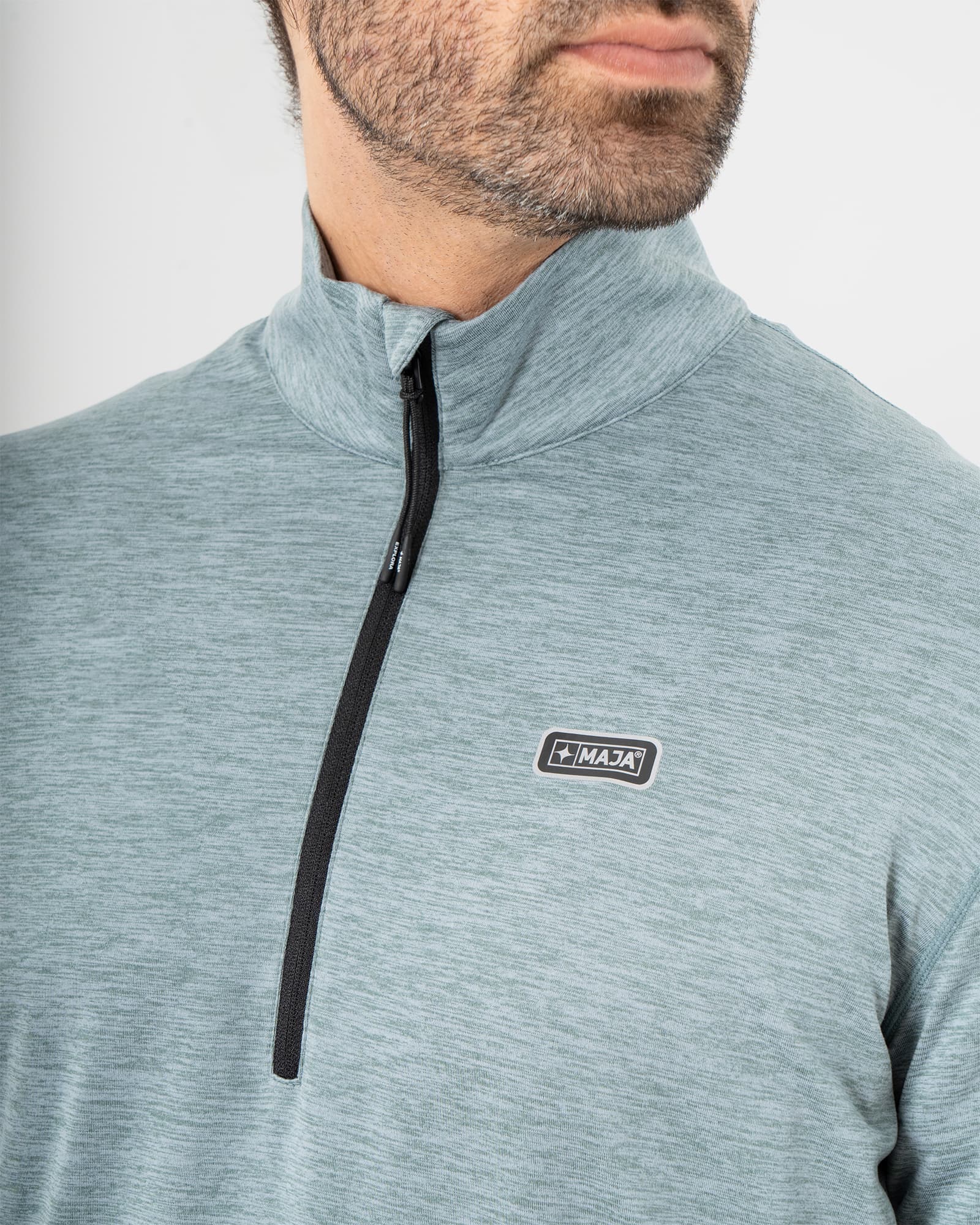 Andrews Pullover, Green jaspe, side view, Regular fit, Polyester, with 4-way stretch fabric, great for cold weather