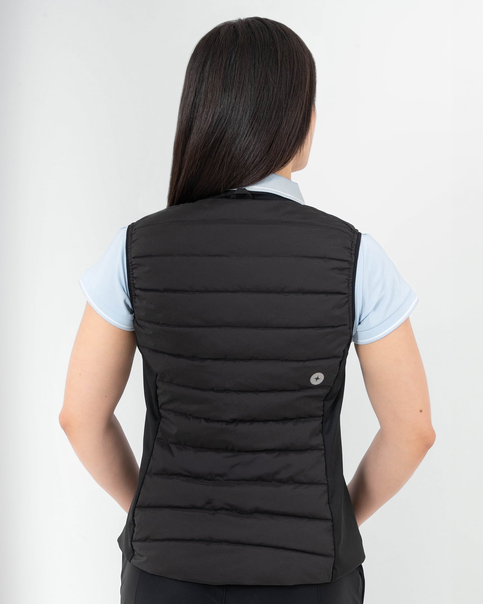 Polar Vest, Black, back view, Slim fit, Polyester, perfect for casual wear or training