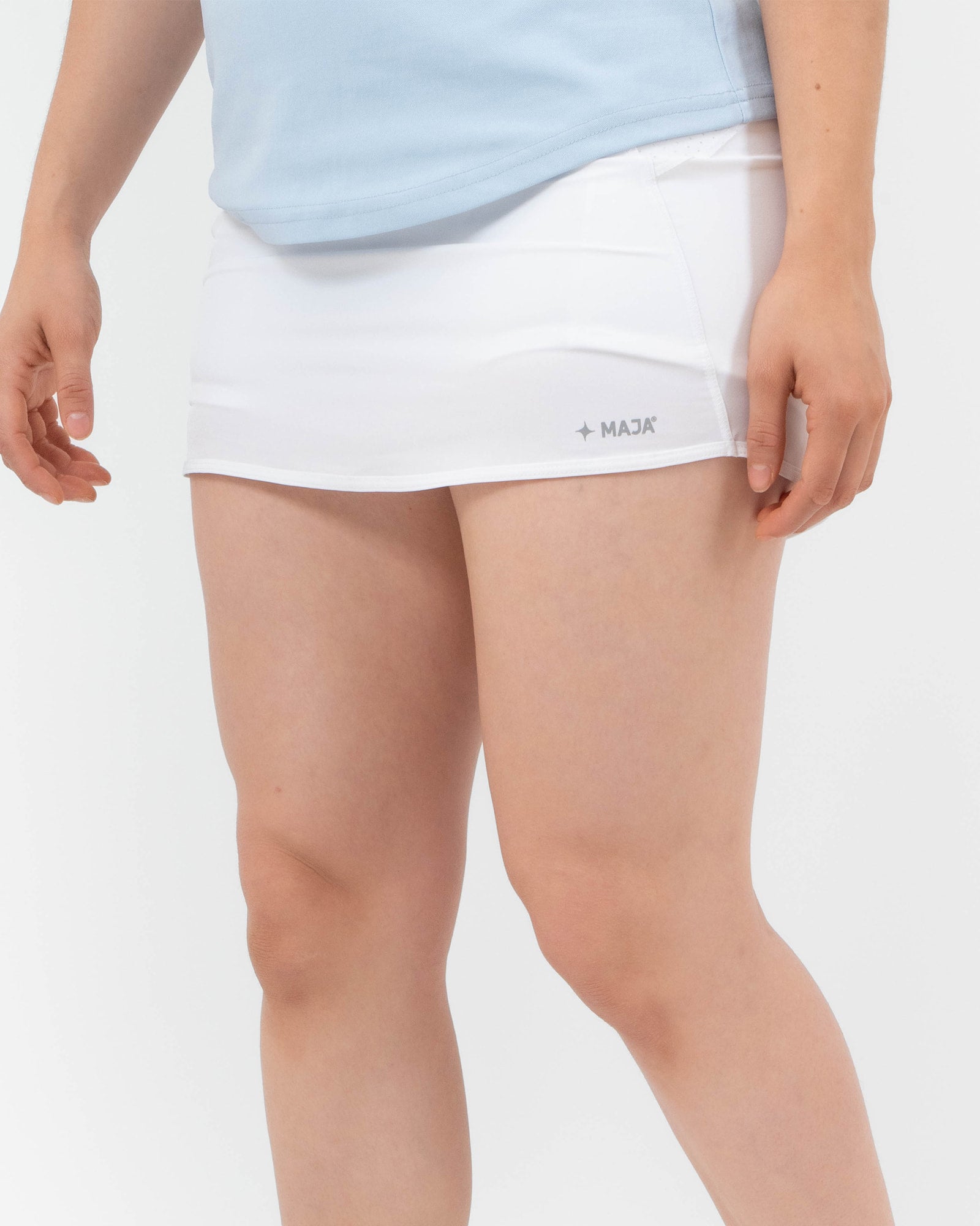 MAJA® Active Sports Skirt, White, front view, Slim fit, Polyester, versatile use