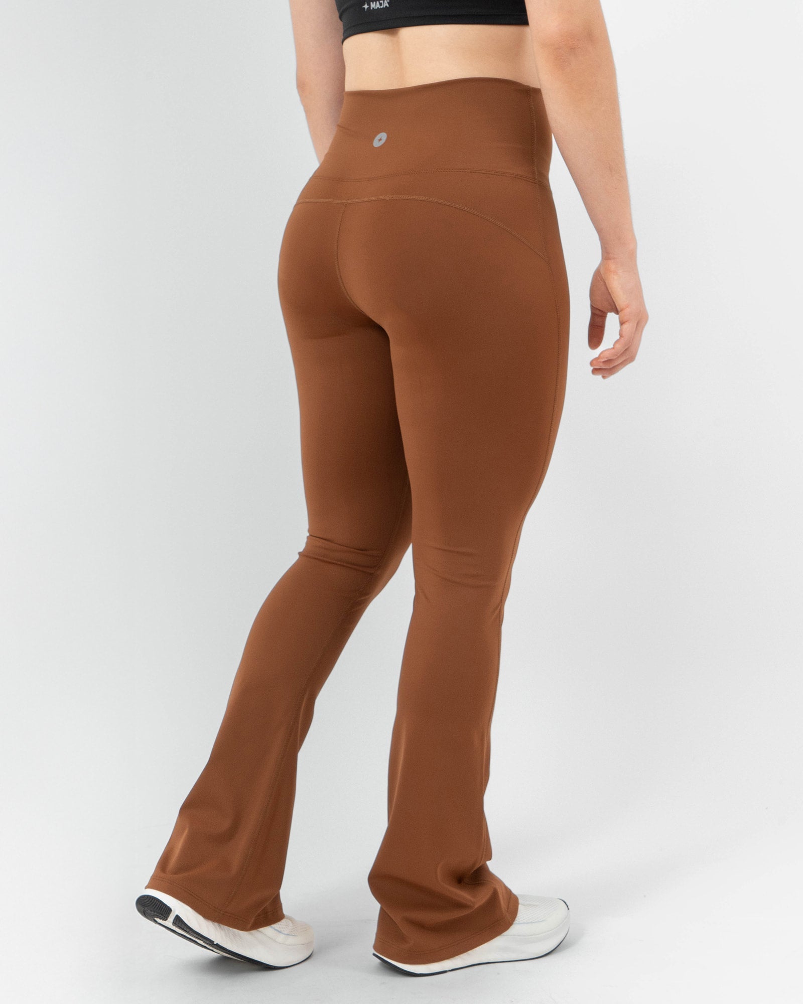 MAJA® Active Horizonte Leggings, Brown, back view, Slim fit, Polyester, with 4-way stretch fabric