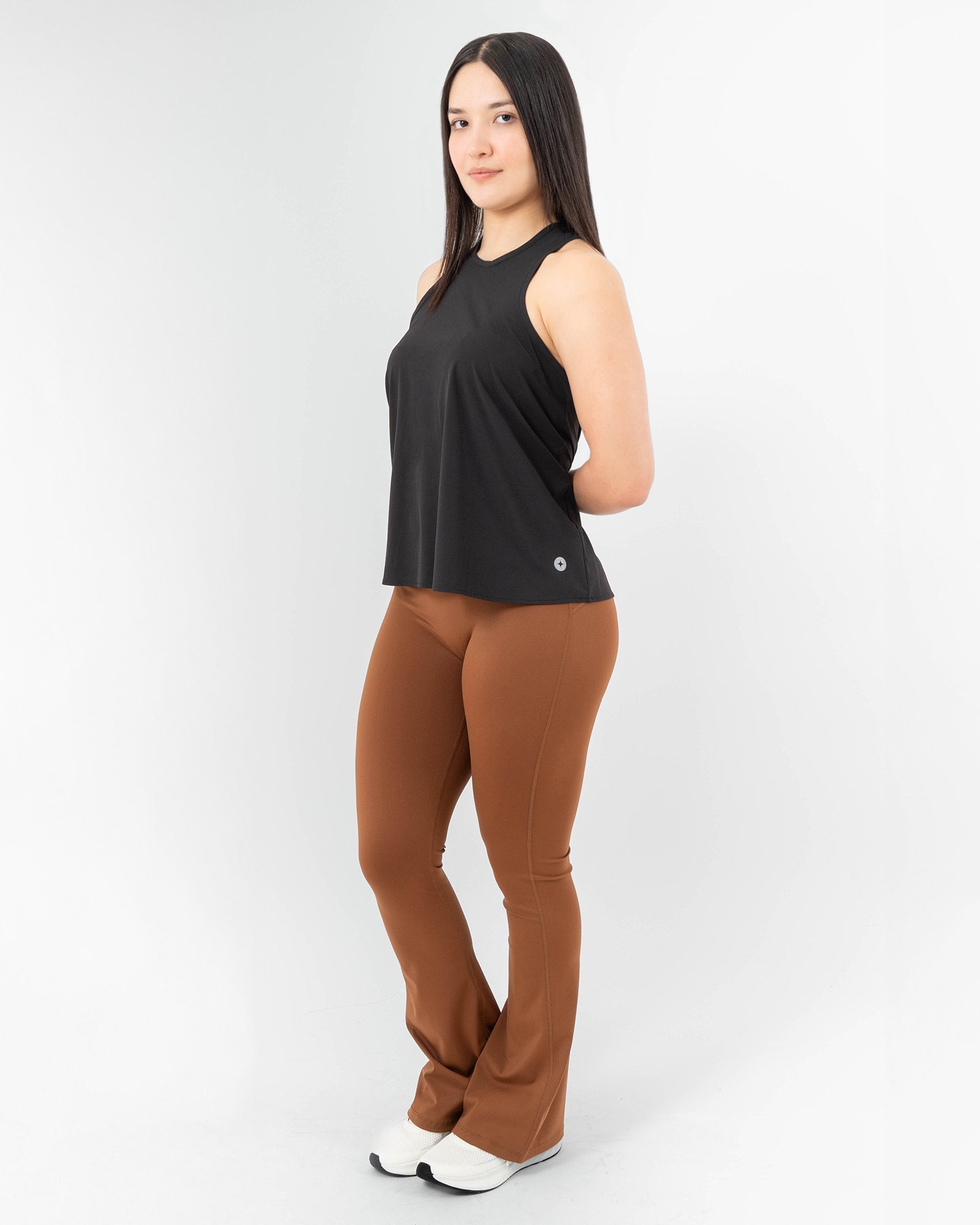 MAJA® Active Horizonte Leggings, Brown, detail, Slim fit, Polyester, with 4-way stretch fabric, comfortable for training
