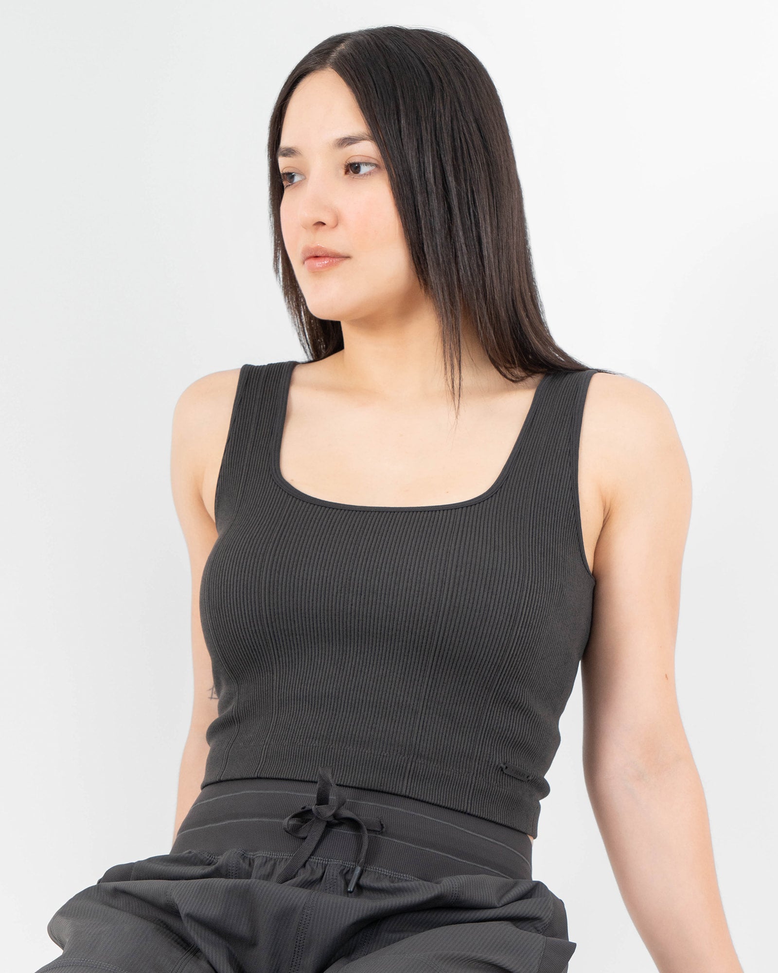 MAJA® Origen Top, Gris ceniza, front view, Slim fit, Polyamide, with 4-way stretch fabric, versatile use