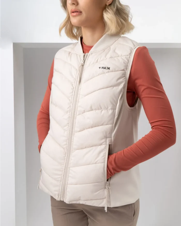Chaleco Polar Blanco Marfil